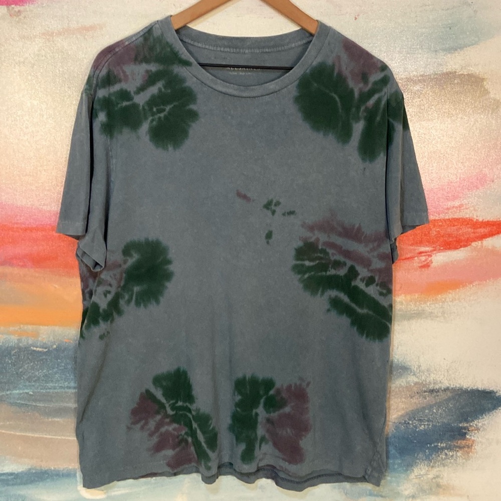 🔥EC🔥All Saints 100% Cotton Tie Dye Colten Short Sleeve Crewneck T-shirt. - Picture 1 of 5